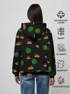 Женское худи / Арбуз на черном фоне