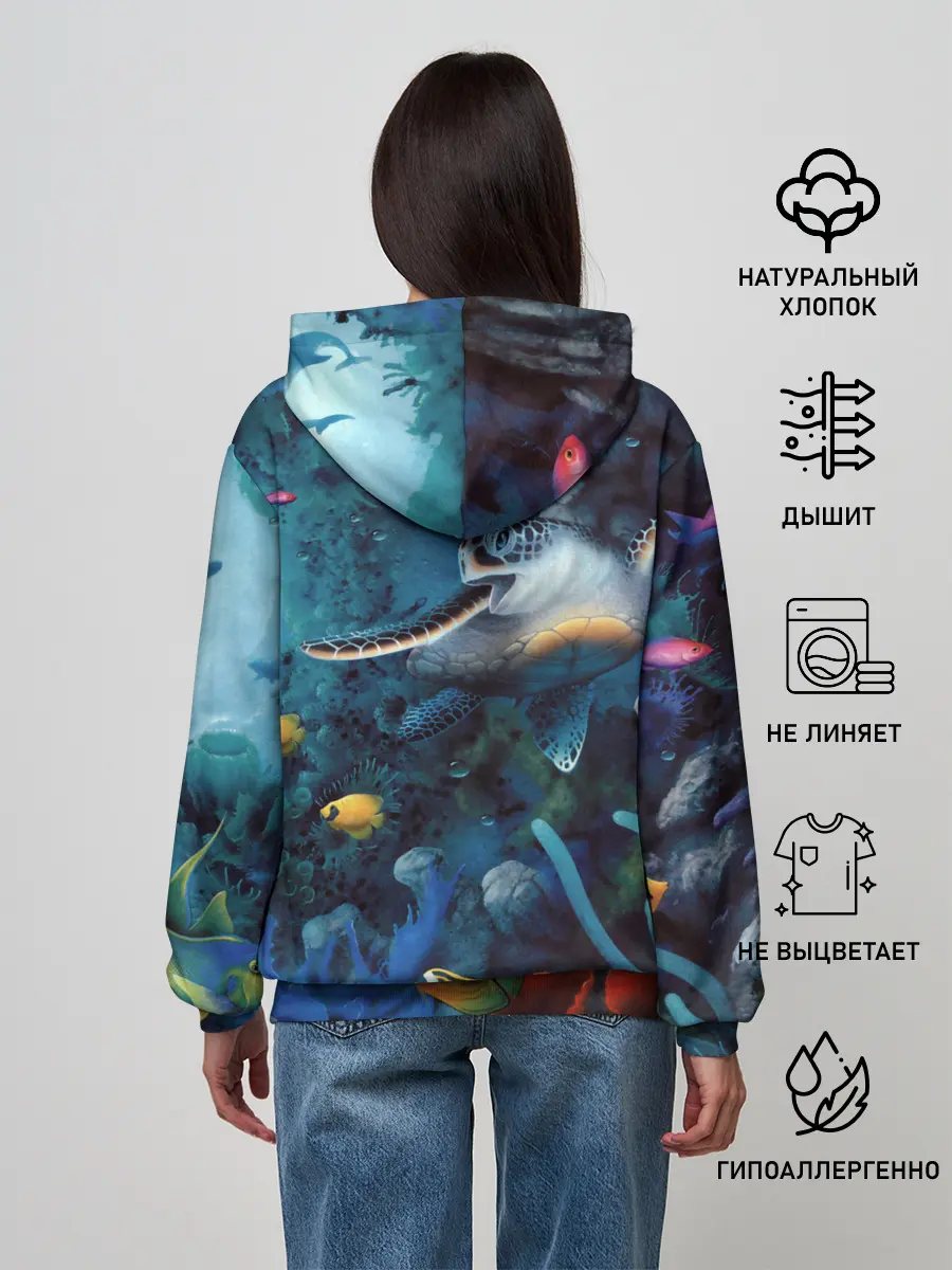 Женское худи / Морская черепаха