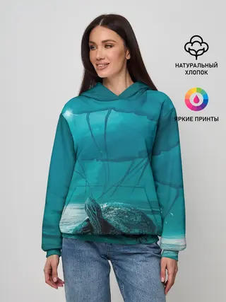 Женское худи / Медуза и черепаха