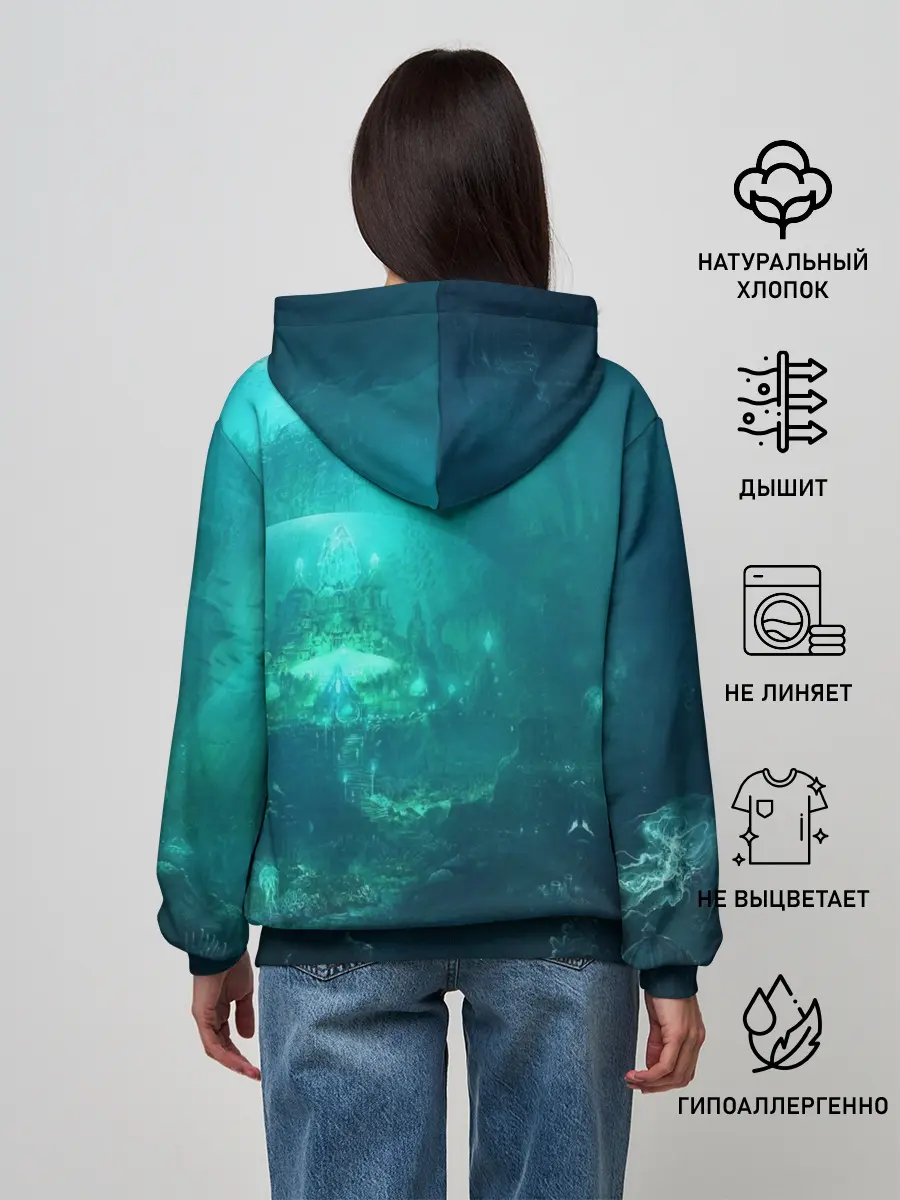 Женское худи / Дно морское