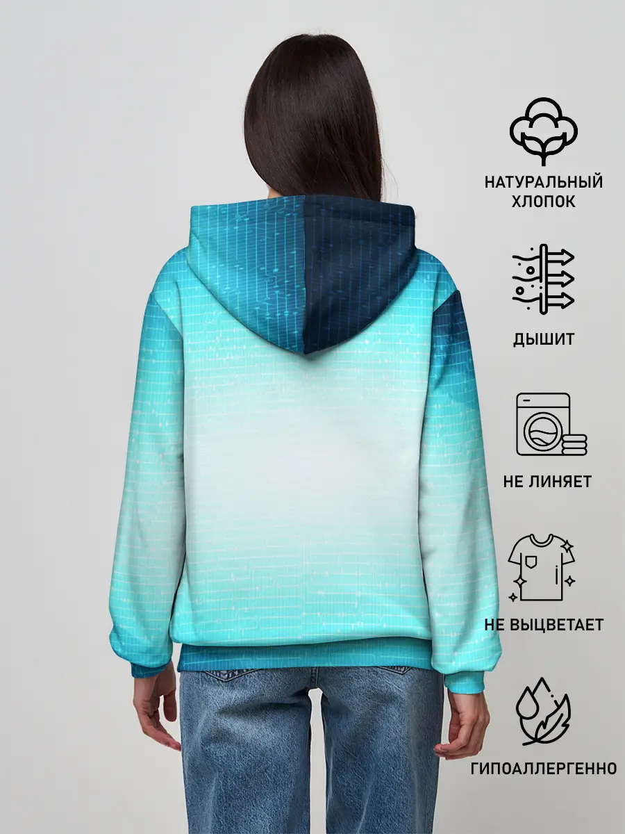 Женское худи / Акула в огне