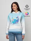 Женское худи / Дельфин единорог