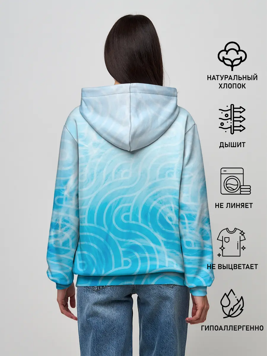 Женское худи / Два дельфина