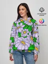 Женское худи / Цветы Лавандовые ромашки