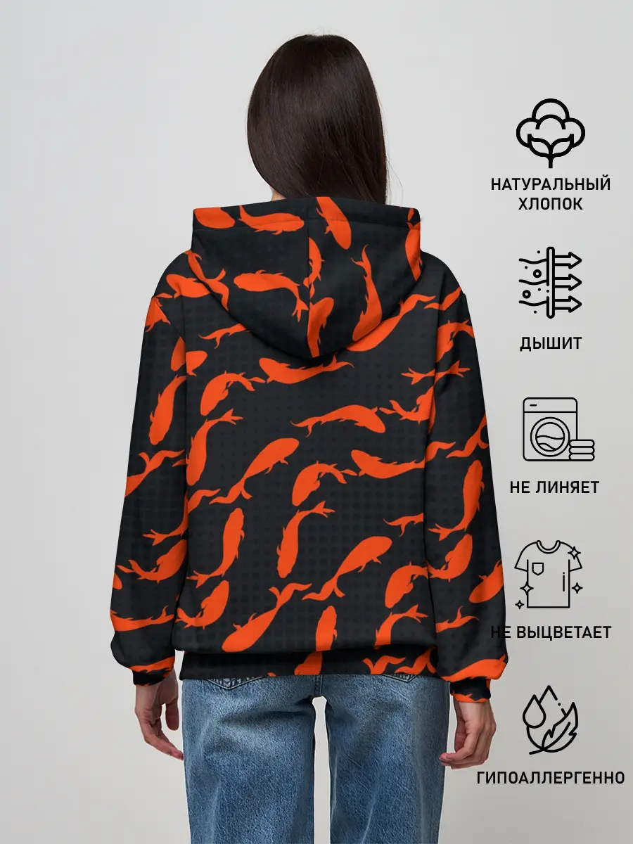 Женское худи / Красные рыбки