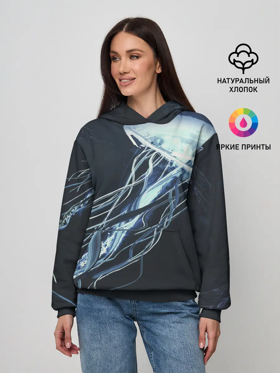 Женское худи / Рисунок медуза