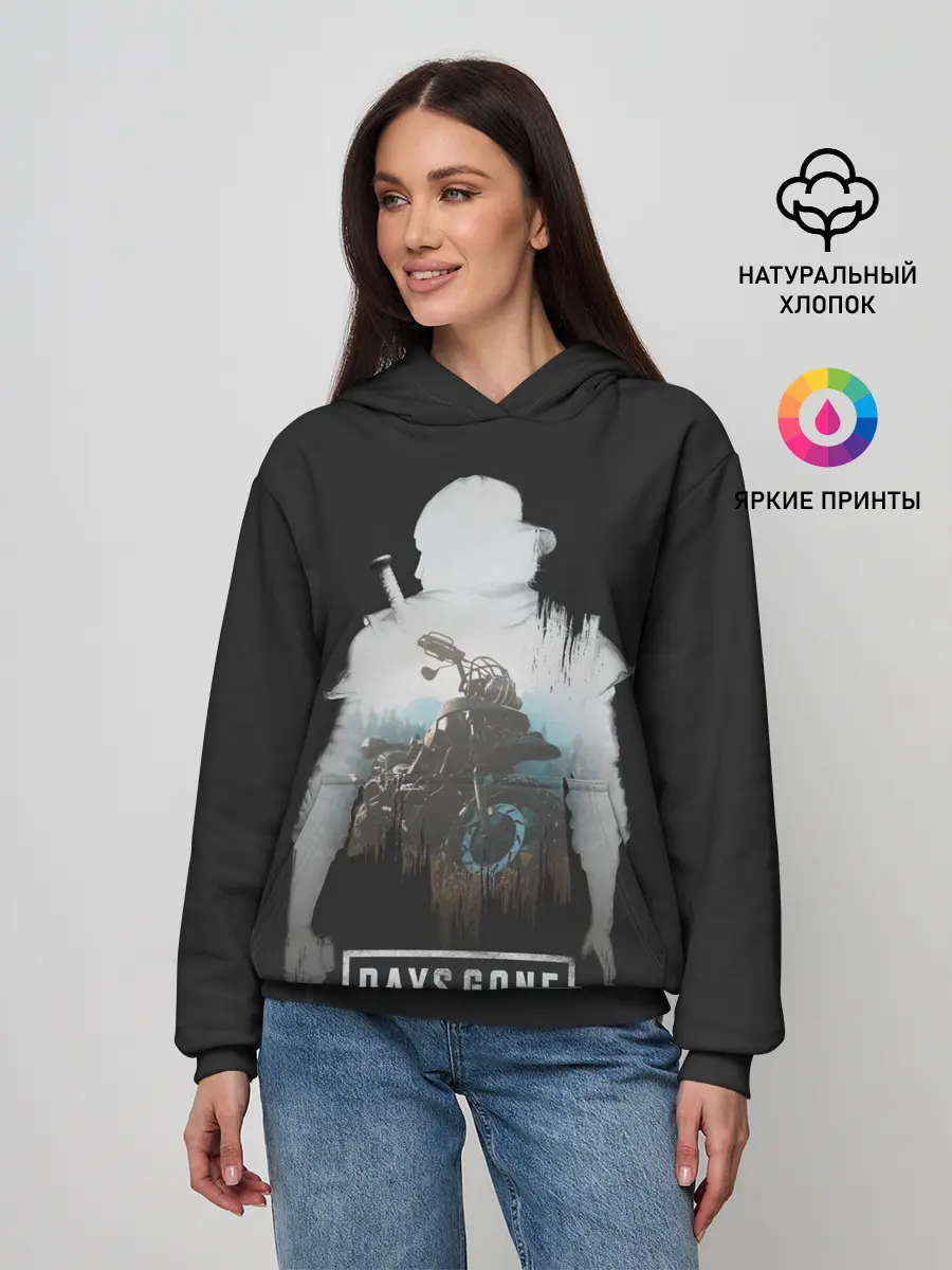 Женское худи / Days gone силуэт Дикона