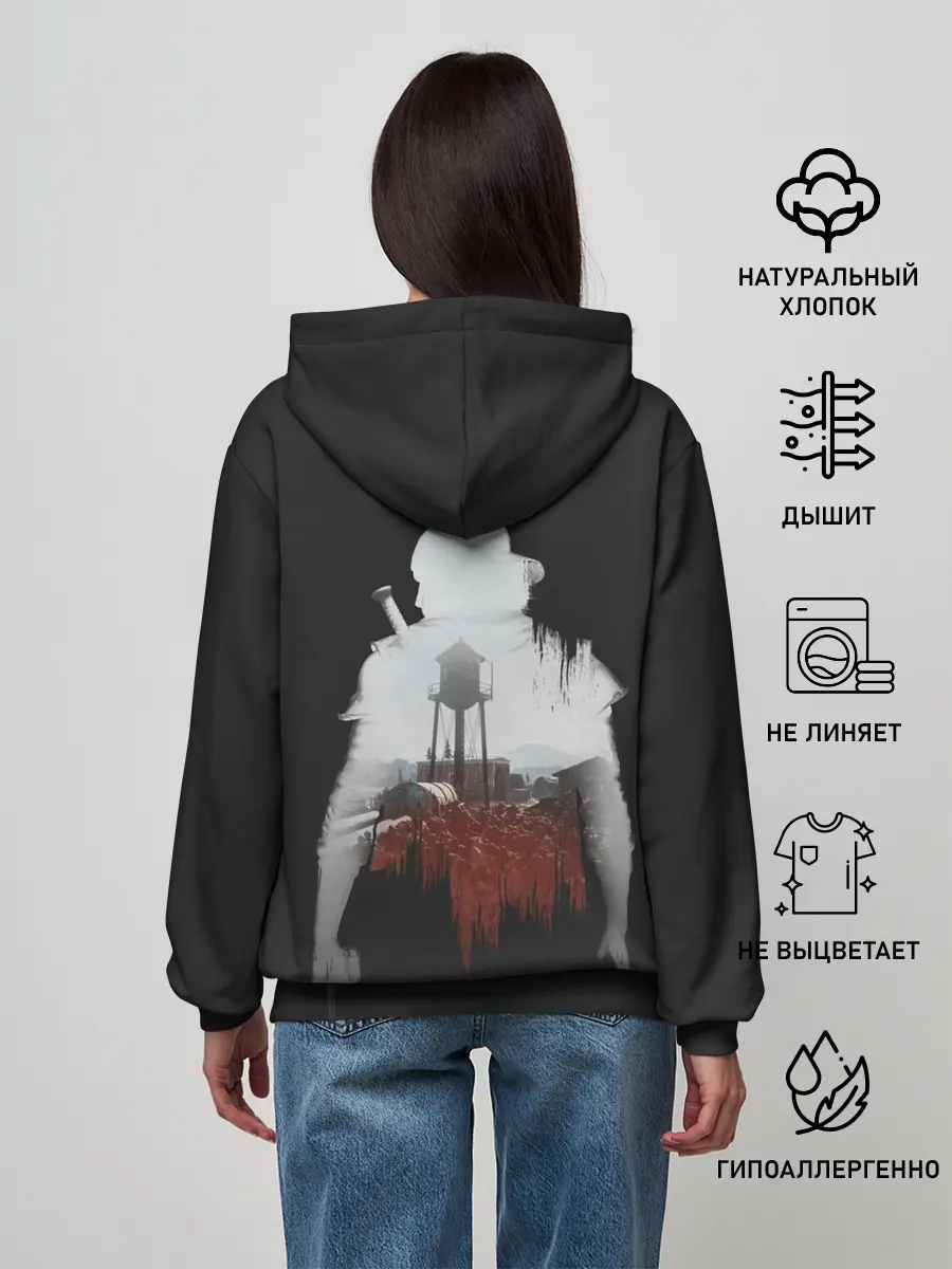 Женское худи / Days gone силуэт Дикона