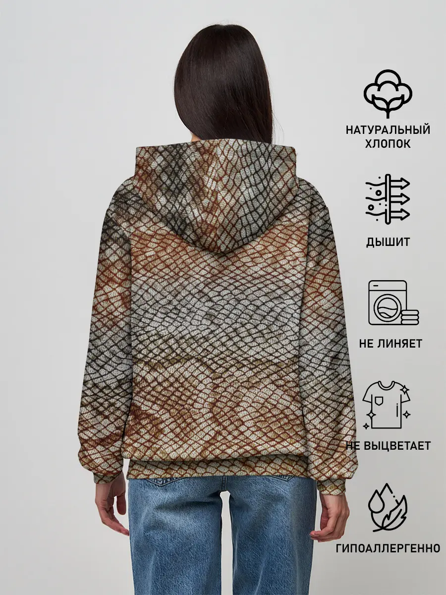 Женское худи / Snake skin