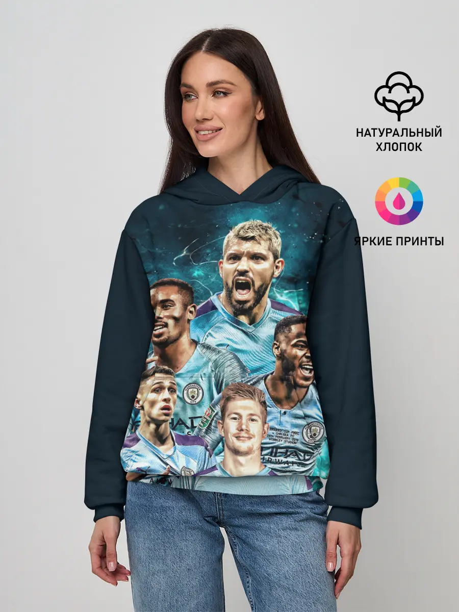 Женское худи / Манчестер Сити Серхио Агуэро