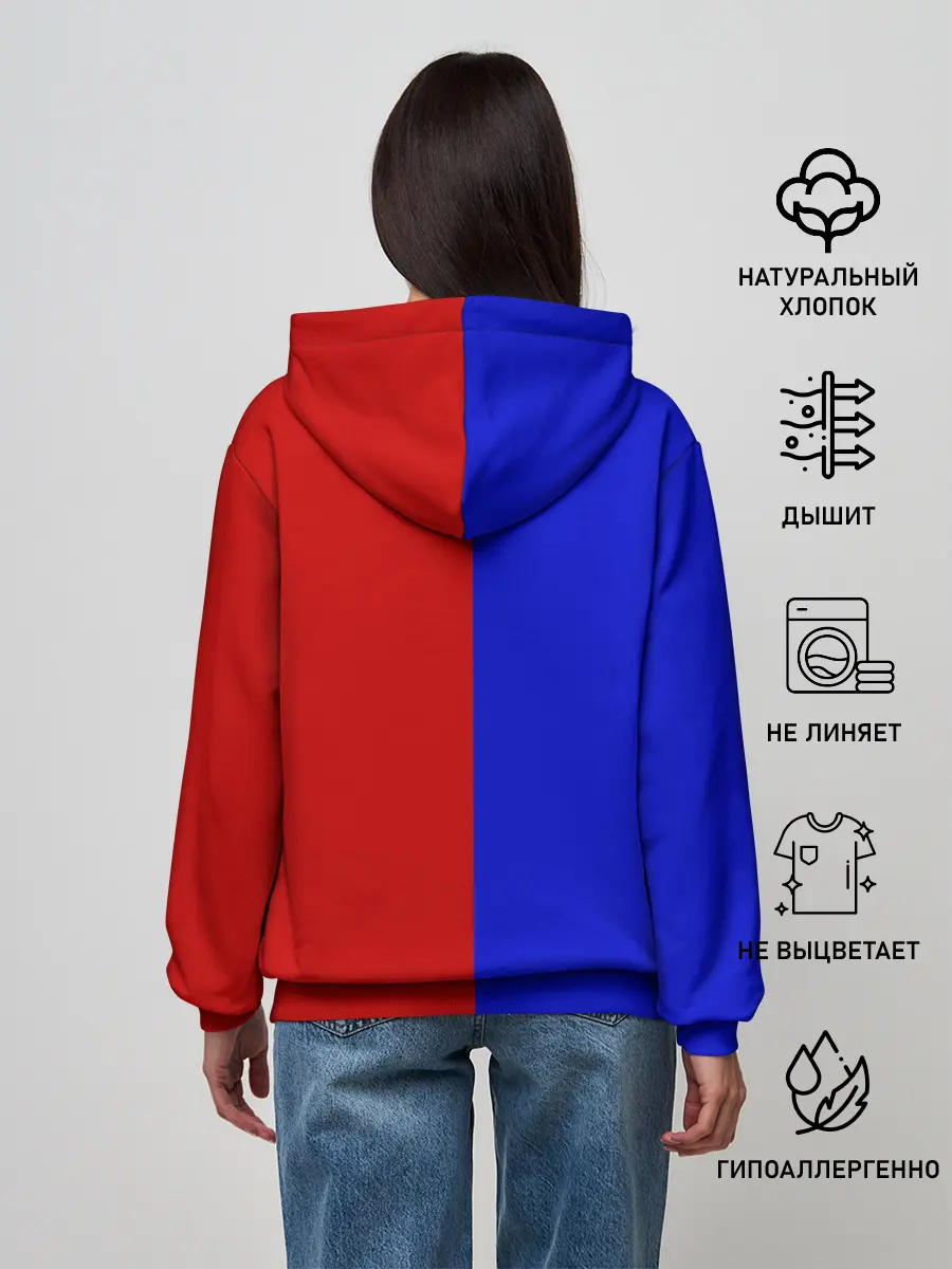 Женское худи / Красно-синий