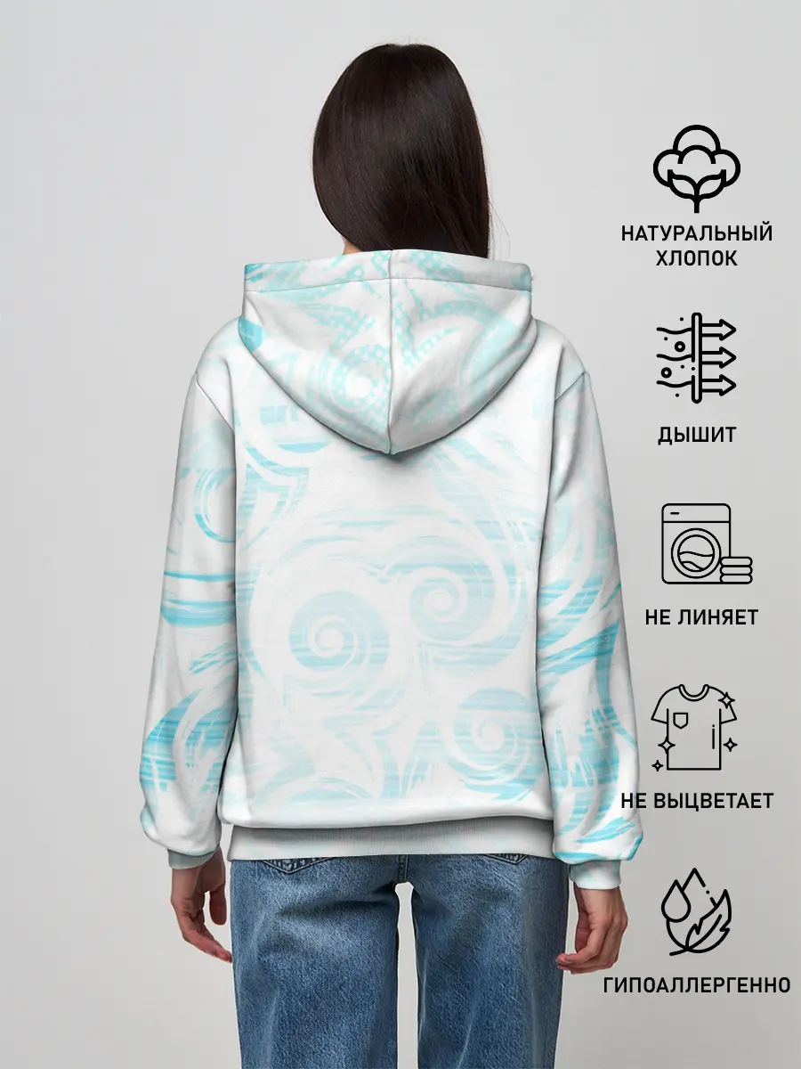 Женское худи / Пингвин рыбачит