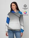 Женское худи / 3D СЕРЕБРО BLUE LINES
