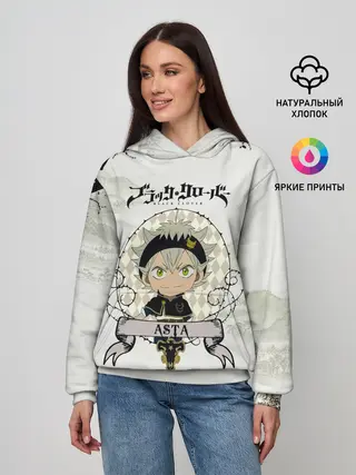 Женское худи / Аста Чёрный клевер Япония