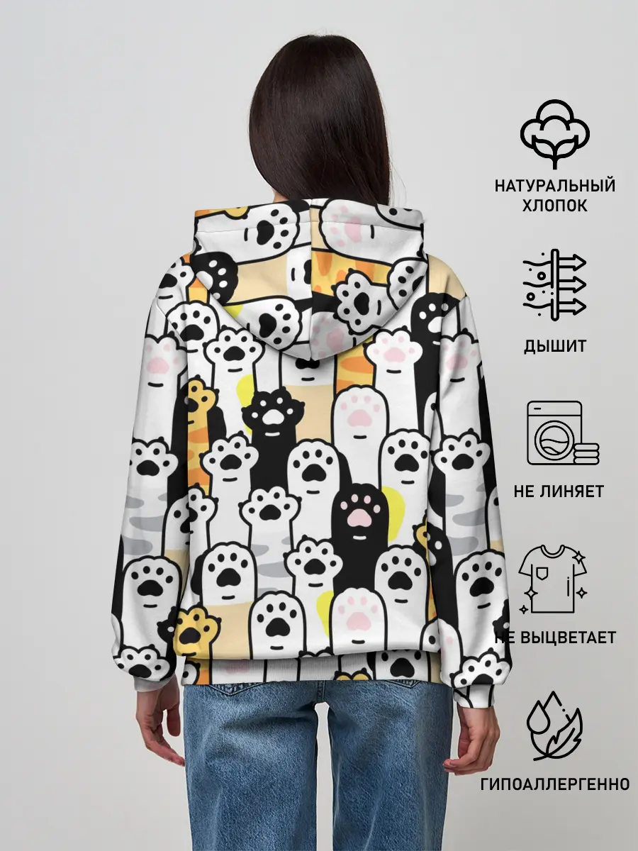 Женское худи / КОШАЧИЬ ЛАПЫ