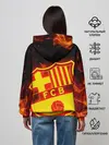 Женское худи / FC BARCELONA / FIRE / ОГОНЬ