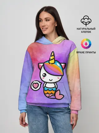 Женское худи / Русалка | Единорог