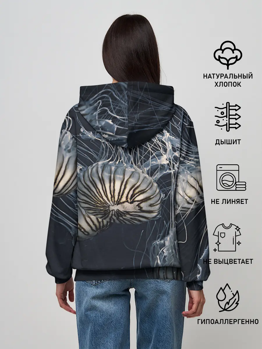 Женское худи / Рисунок медуза