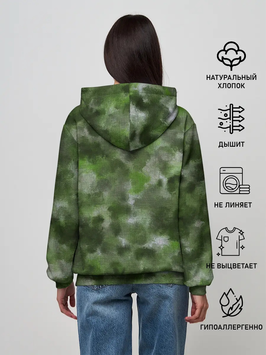 Женское худи / Canvas Green Camo