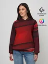 Женское худи / 3D red Абстрактные линии