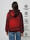 Женское худи / 3D red Абстрактные линии