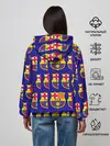 Женское худи / ФК БАРСЕЛОНА / PATTERN / УЗОР