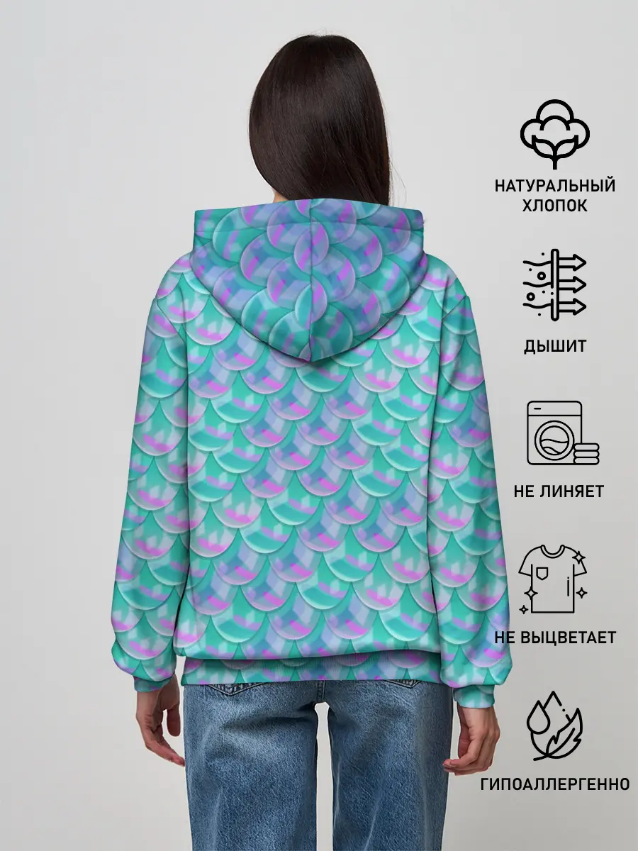 Женское худи / Чешуя | Хвост русалки