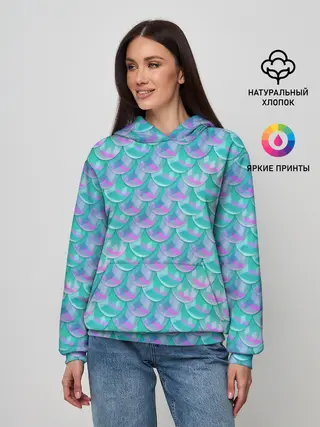 Женское худи / Чешуя | Хвост русалки