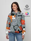 Женское худи / Разноцветные коты