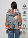 Женское худи / Разноцветные коты