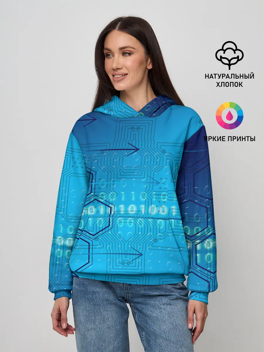 Женское худи / ДвоиЧный код