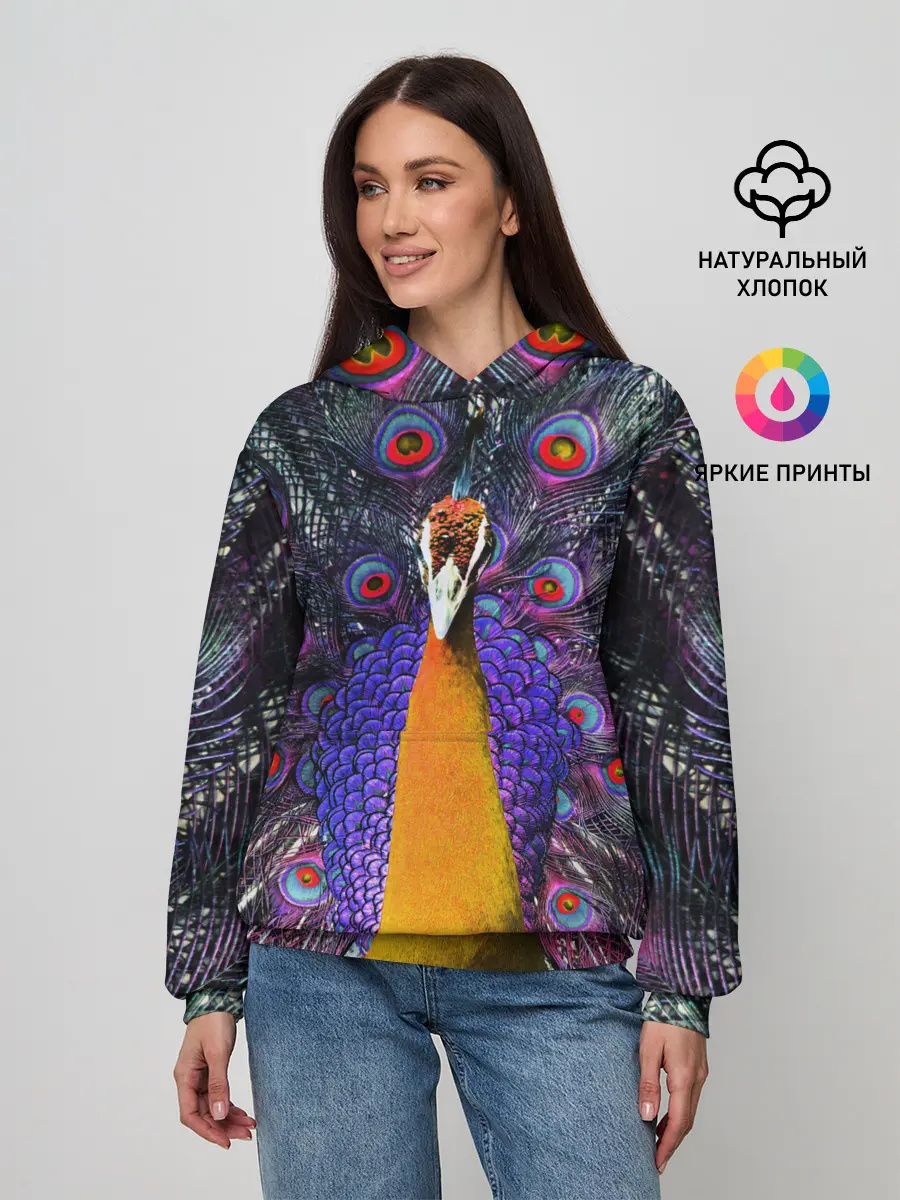 Женское худи / Павлин