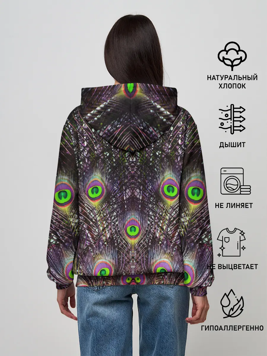 Женское худи / Оперение Павлина