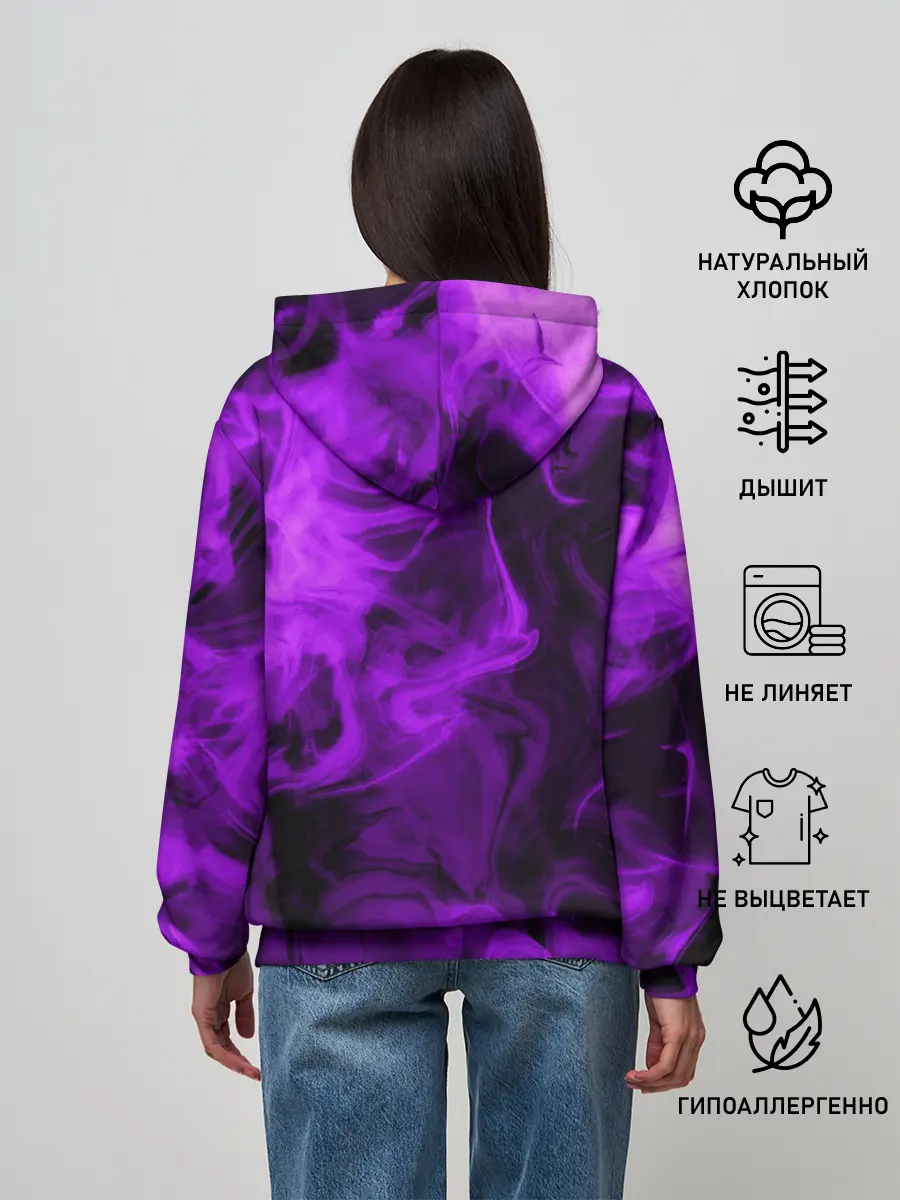 Женское худи / Неоновый Дым