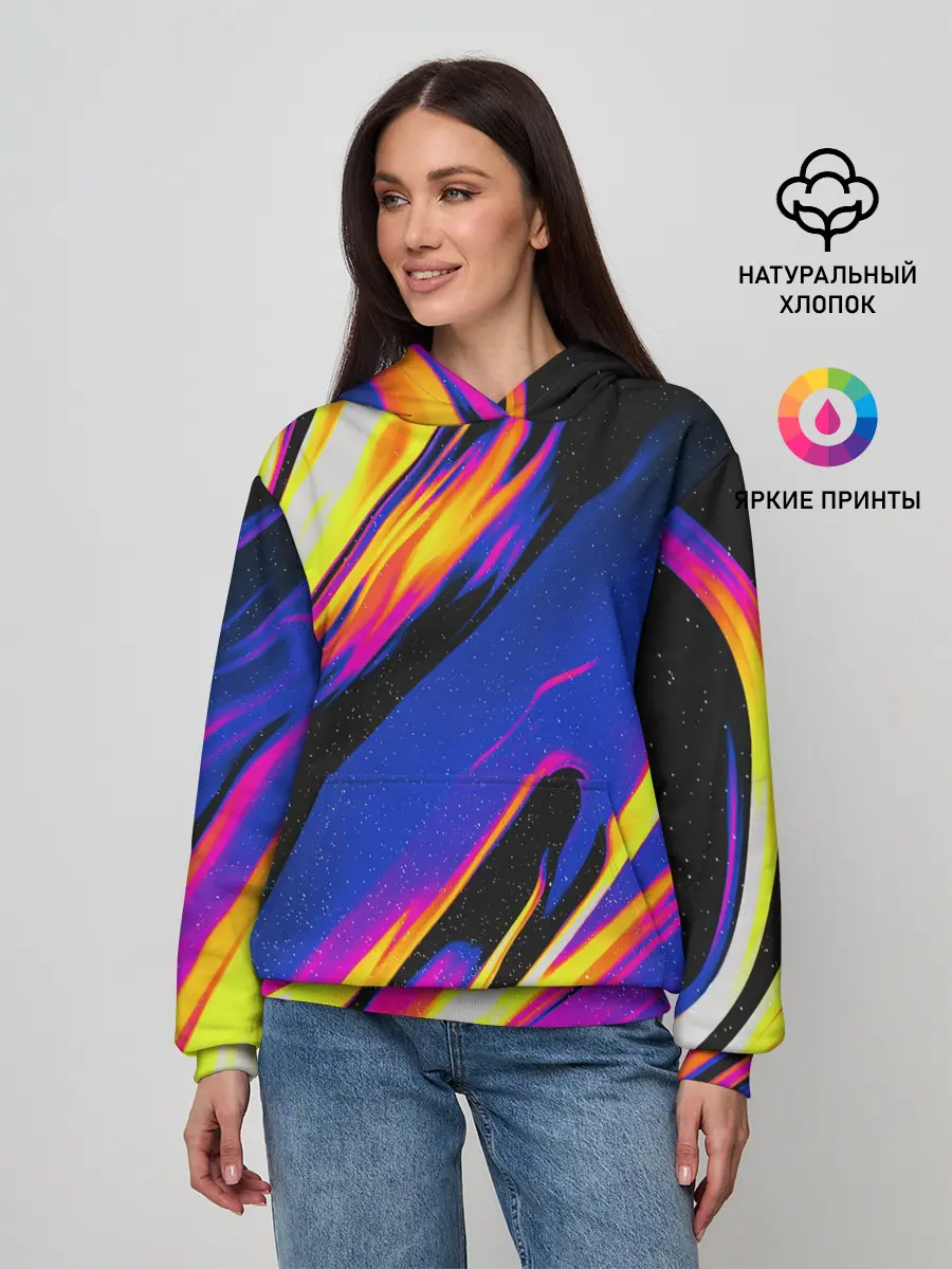 Женское худи / БЕНЗИНОВЫЕ РАВЗОДЫ / ТЕКСТУРА