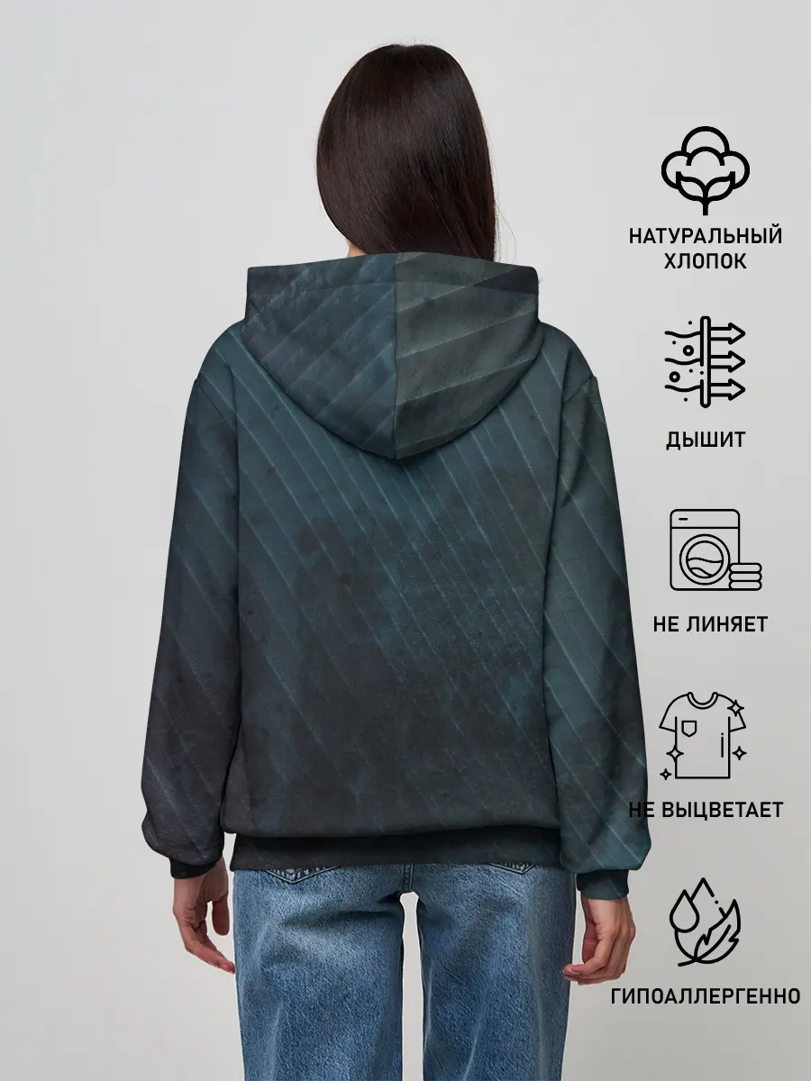 Женское худи / BMW Heart. Grooved Texture