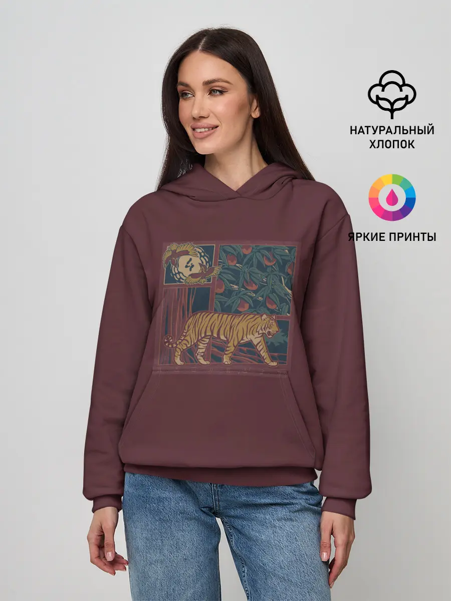 Женское худи / КартиНа с Тигром