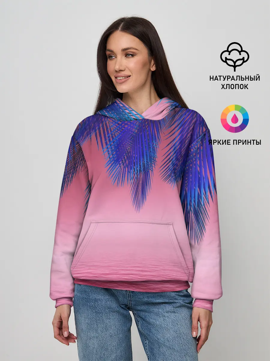 Женское худи / Неоновые Тропики