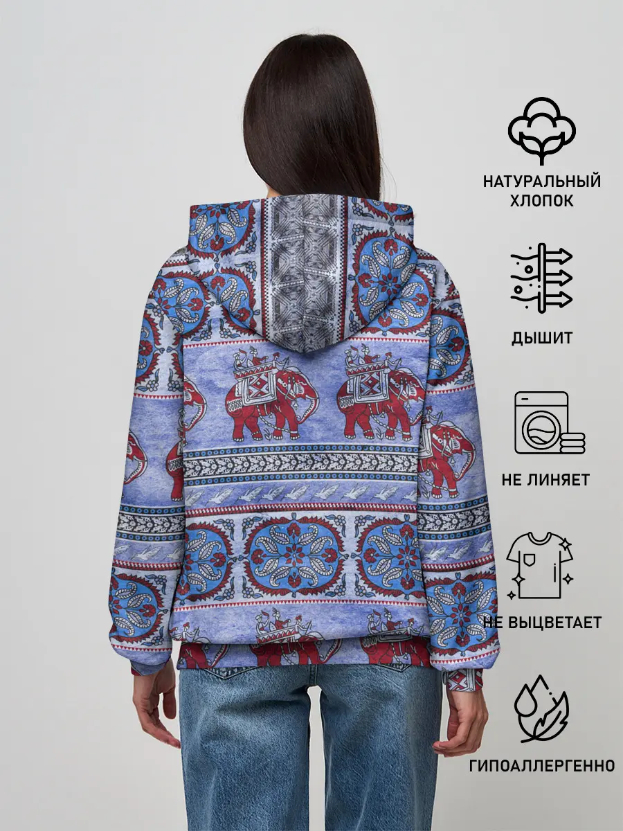 Женское худи / Индийский Орнамент