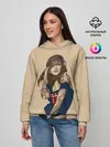 Женское худи / ДевушКа слушает Музыку