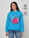 Женское худи / Дельфин с сердечком
