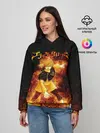 Женское худи / Чёрный клевер Аста в огне