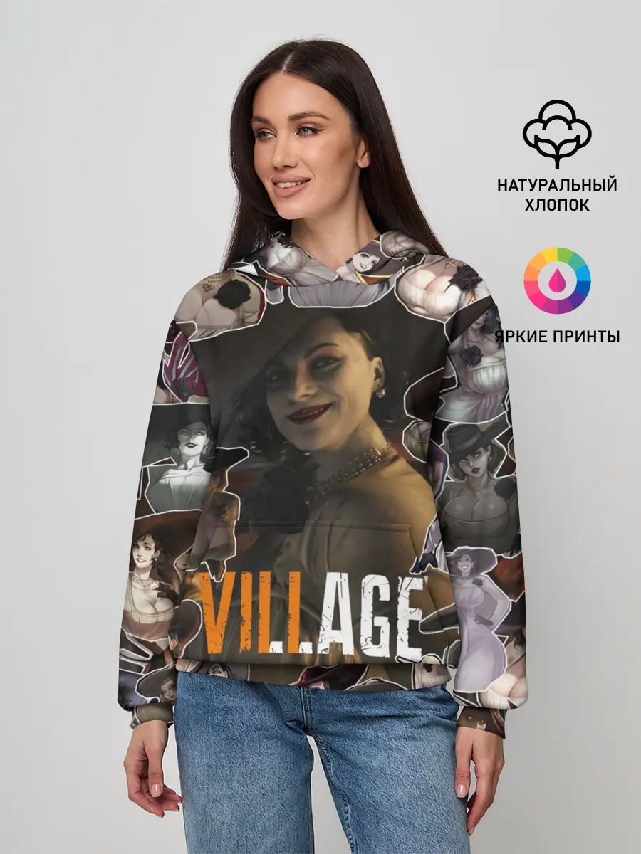 Женское худи / Dimitrescu stikers style