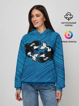 Женское худи / Две косатки