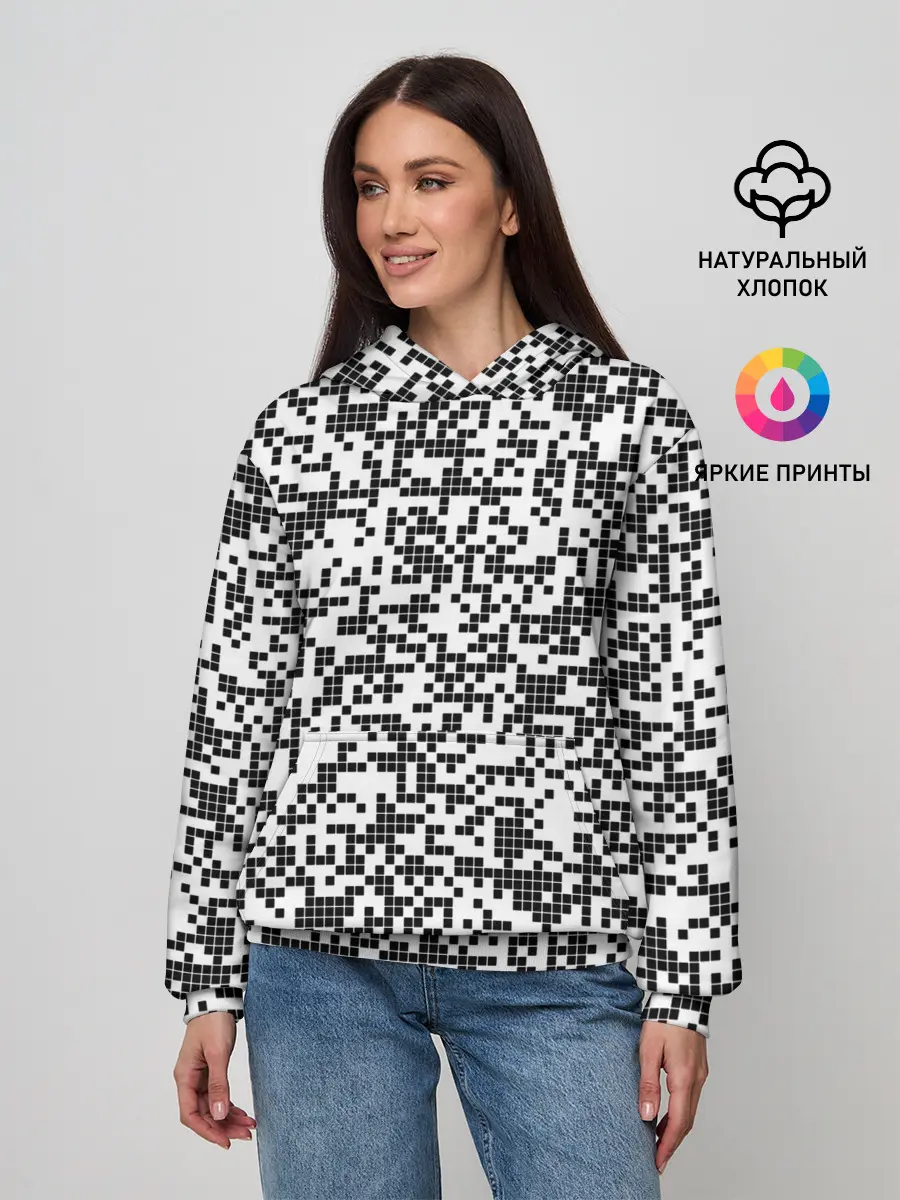 Женское худи / Пиксельный Узор