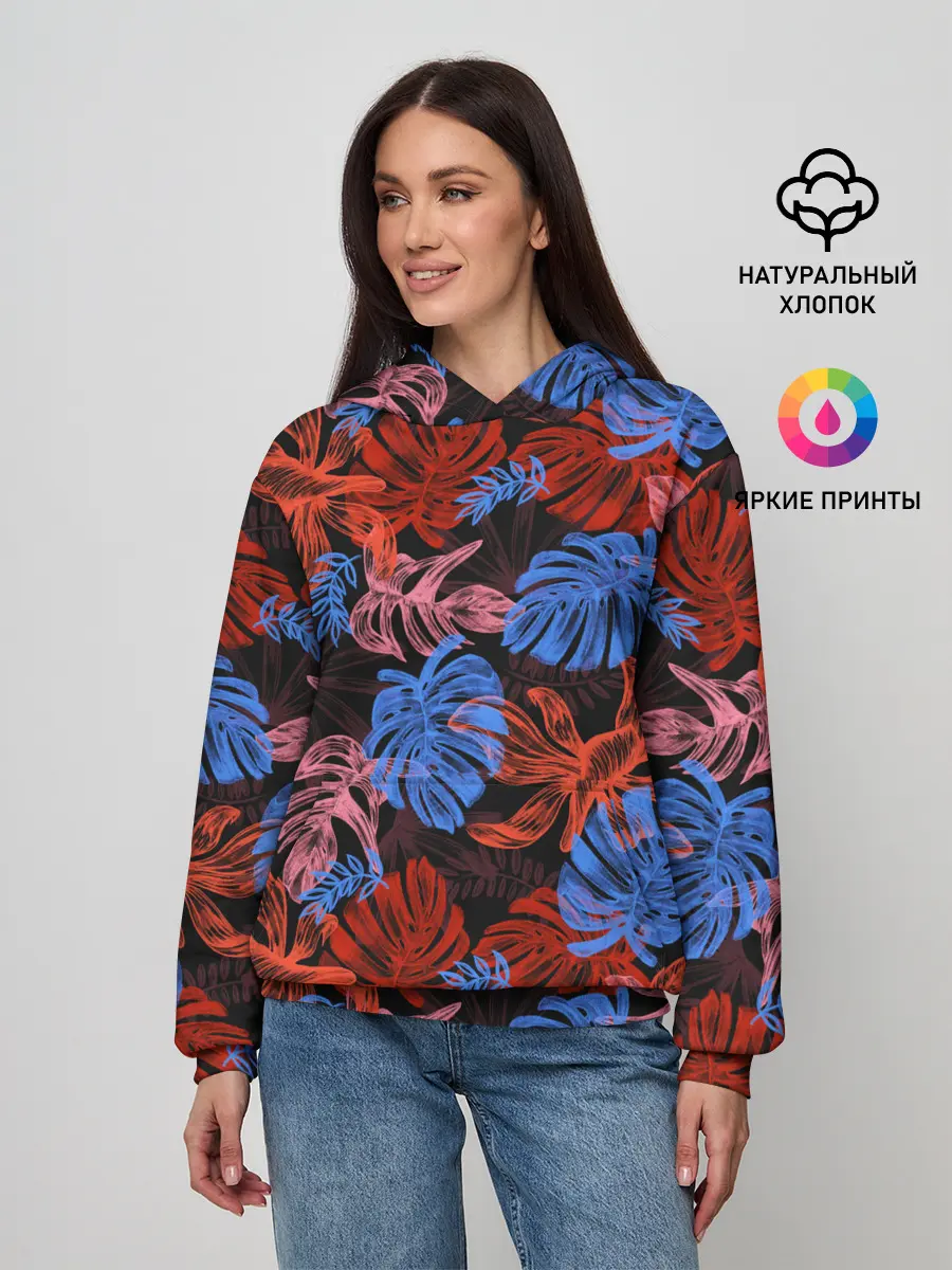 Женское худи / Неоновые Тропики