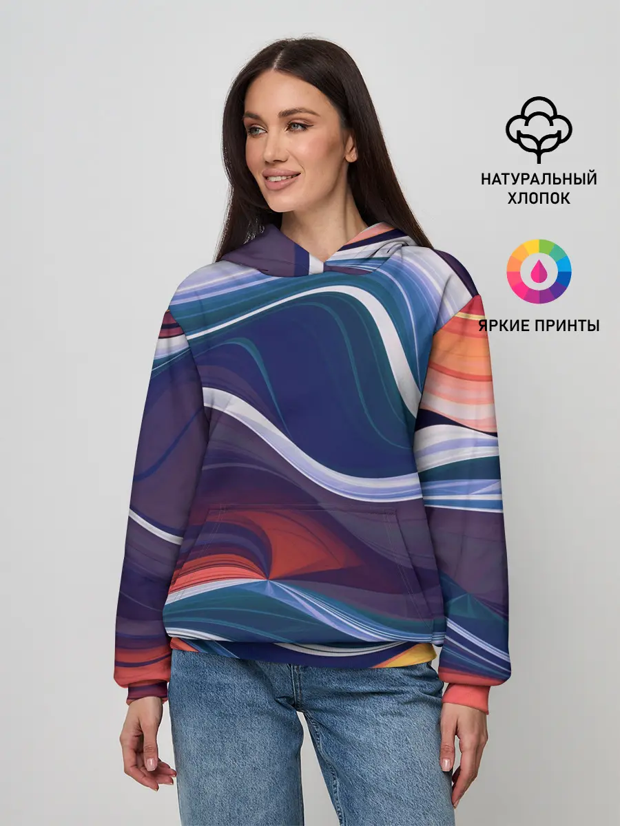 Женское худи / Colored lines