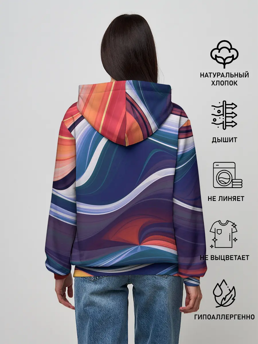 Женское худи / Colored lines