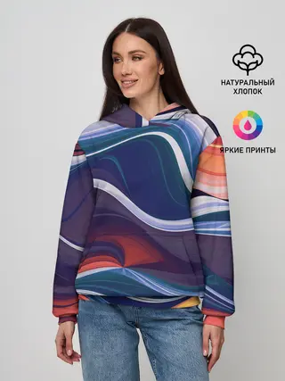 Женское худи / Colored lines