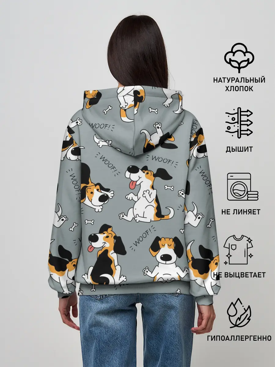 Женское худи / Собаки Бигли